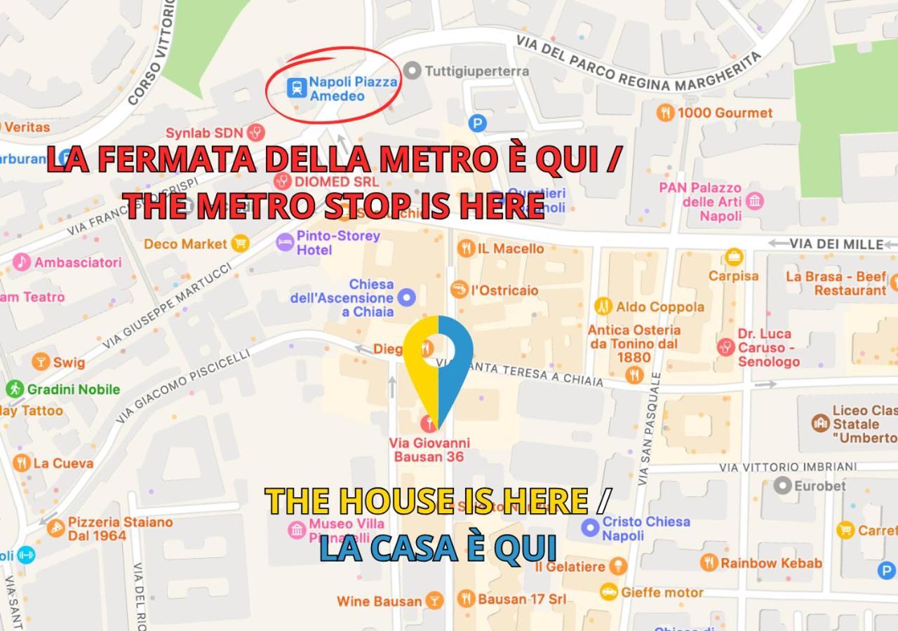 דירות נאפולי Metro Amedeo - Stanza Privata Con Vasca Idromassaggio מראה חיצוני תמונה